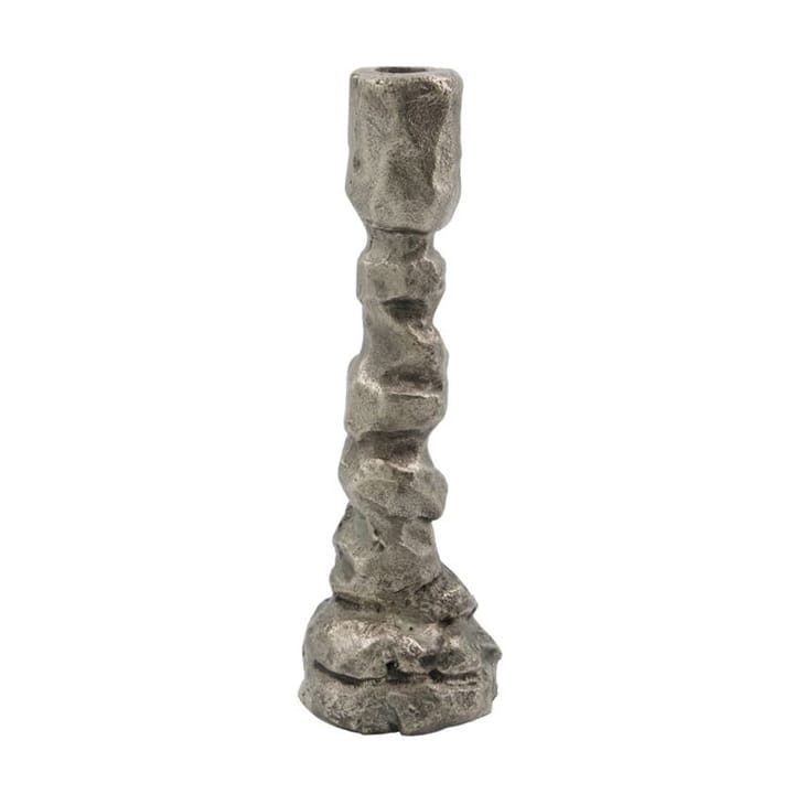 Raku castiçal antique prata - 25 cm - House Doctor