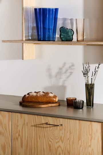 Alvar Aalto vaso cinza fumaça - 180 mm - Iittala