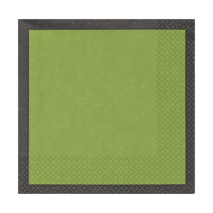 Guardanapos de papel Play 33x33 cm 20 unid. - Verde musgo-Preto - Iittala