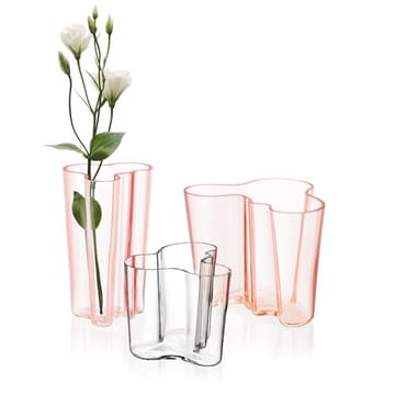 Vaso Alvar Aalto rosa salmão - 160 mm - Iittala