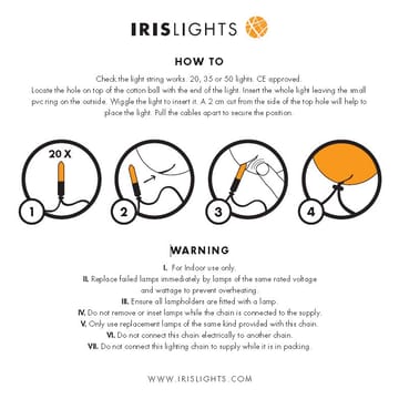 Luzes Iris lights moonlight - 35 bolas - Irislights