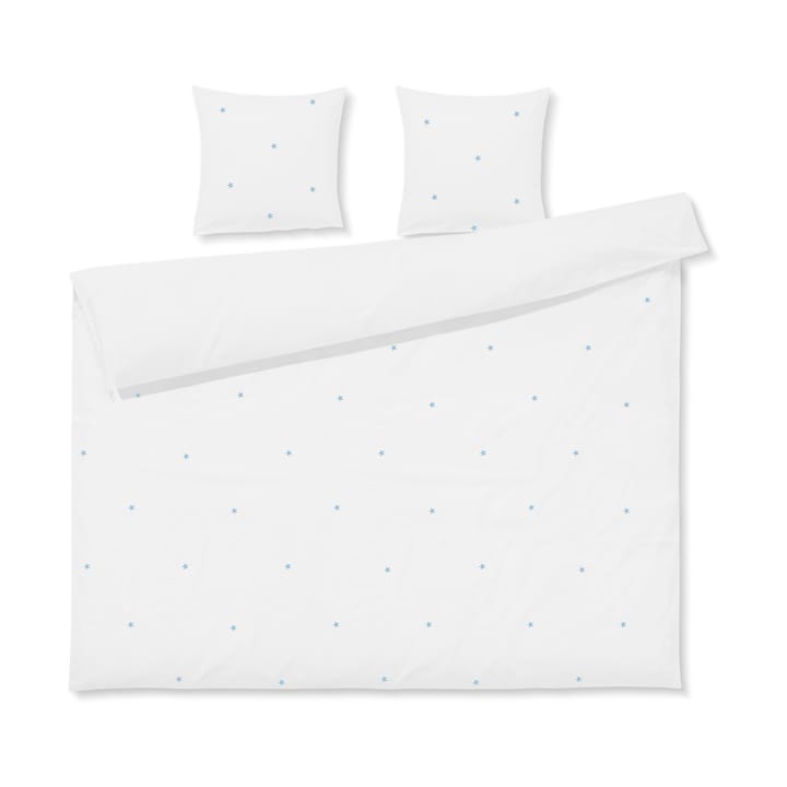 Conjunto de cama Daisy 220x220 cm - Branco-azul claro - Juna