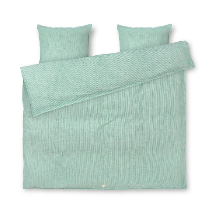 Conjunto de cama Monochrome Lines 220x220 cm - Branco-verde  - Juna