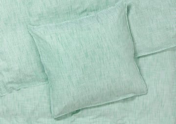 Conjunto de cama Monochrome Lines 220x220 cm - Branco-verde  - Juna