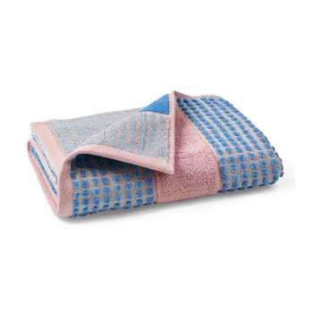 Toalha Check 50x100 cm - Soft pink-azul - Juna