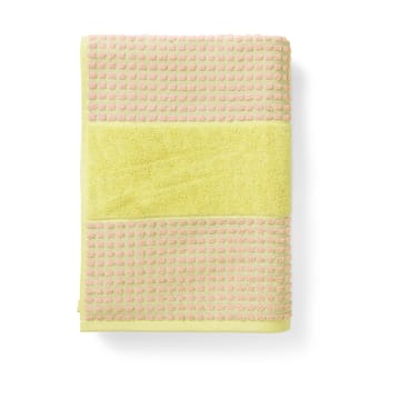 Toalha Check 70x140 cm - Amarelo-rosa - Juna