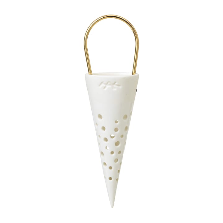 Cone de Natal Pingente Nobili 15 cm - Branco - Kähler