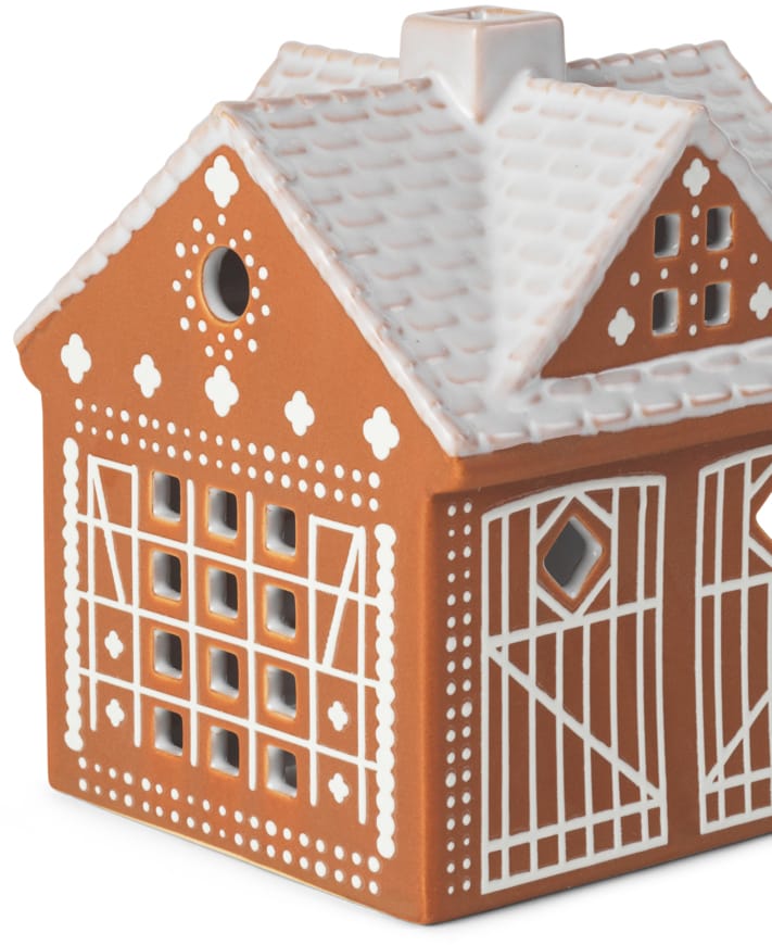 Porta-vela Gingerbread - Christmas barn 11,5 cm - Kähler