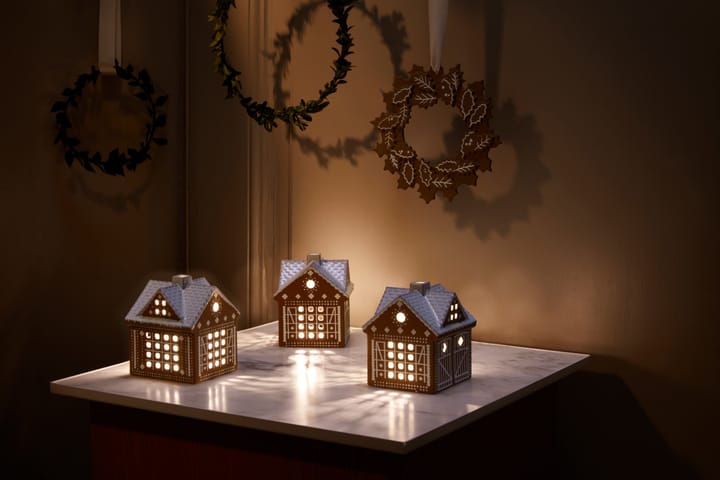 Porta-vela Gingerbread - Christmas barn 11,5 cm - Kähler