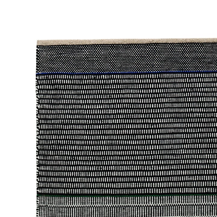 Carpete de lã Tribulus One 80x250 cm - preto, branco, azul, verde - Kateha