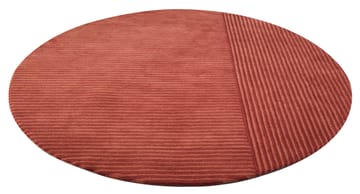 Tapete redondo Dunes Straight - vermelho dusty, 220 cm - Kateha