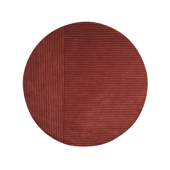 Tapete redondo Dunes Straight - vermelho dusty, 220 cm - Kateha