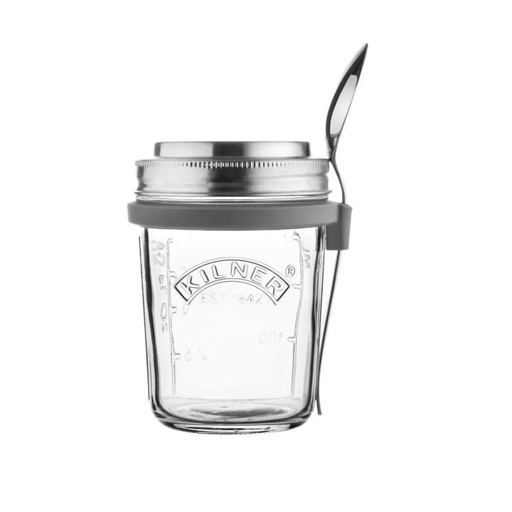 Conjunto de pequeno-almoço tigela de vidro + colher - 0,35 L - Kilner