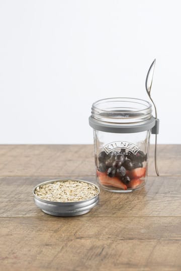 Conjunto de pequeno-almoço tigela de vidro + colher - 0,35 L - Kilner