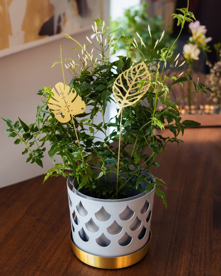 Decoração Brass Leaves, 2 peças - Wood - KLONG