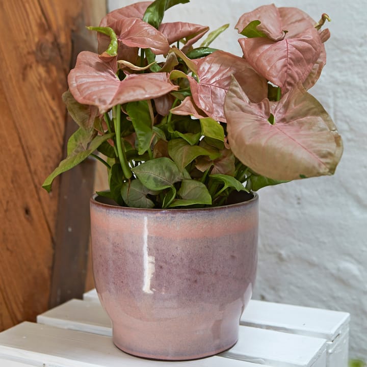 Vaso de flores de exterior Knabstrup Ø16,5 cm, rosa Knabstrup Keramik