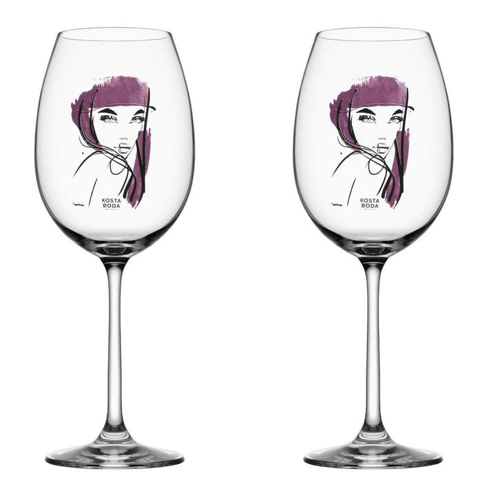 Copo de vinho All about you, 2 un. - vermelho - Kosta Boda