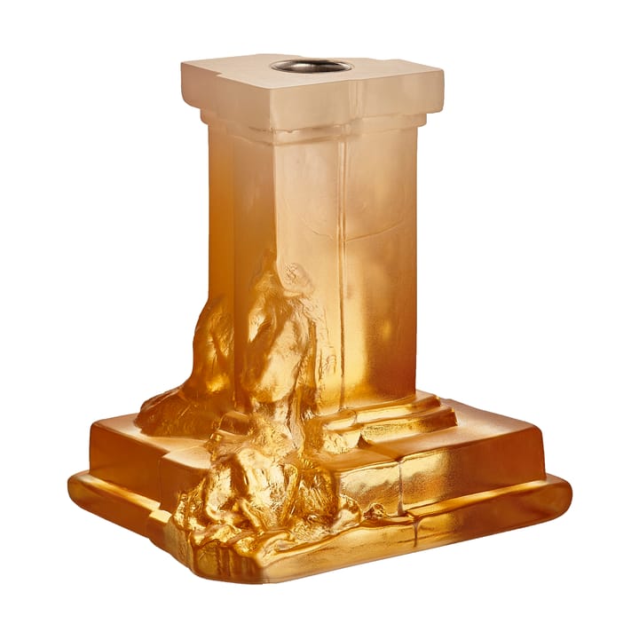 Suporte de velas Rocky Baroque 150 mm - Névoa âmbar - Kosta Boda