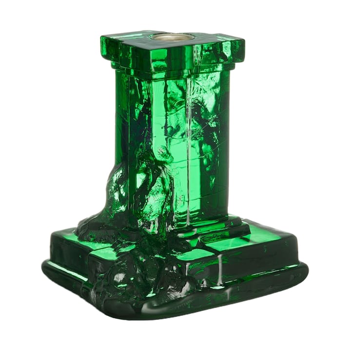 Suporte de velas Rocky Baroque 150 mm, Verde esmeralda Kosta Boda