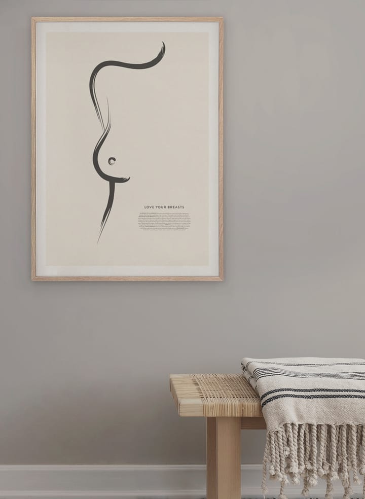 Póster Love your breasts, 50x70 cm Kunskapstavlan®