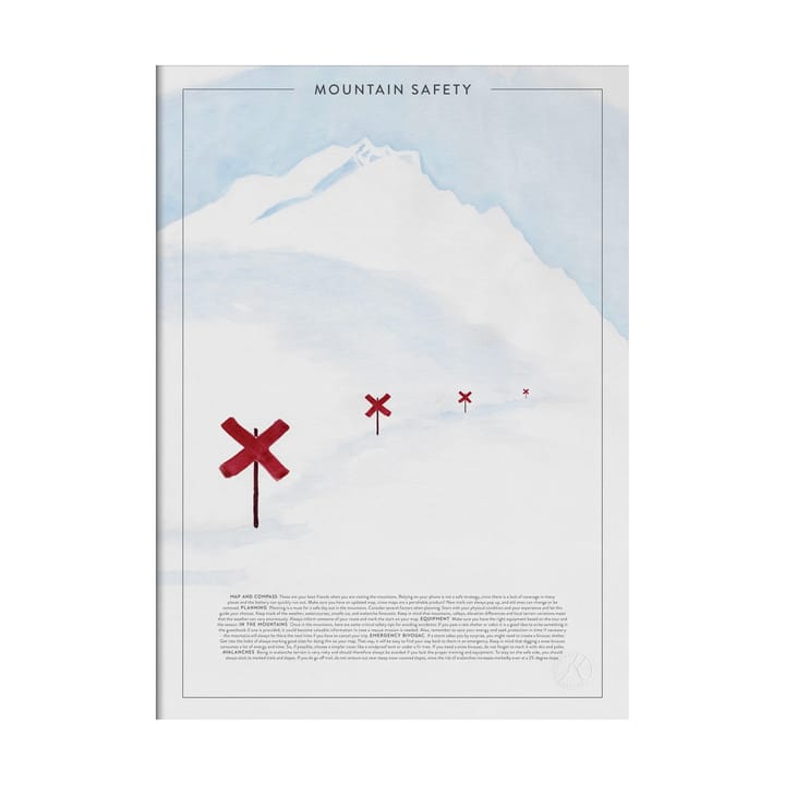 Póster Mountain safety  - 50x70 cm - Kunskapstavlan®