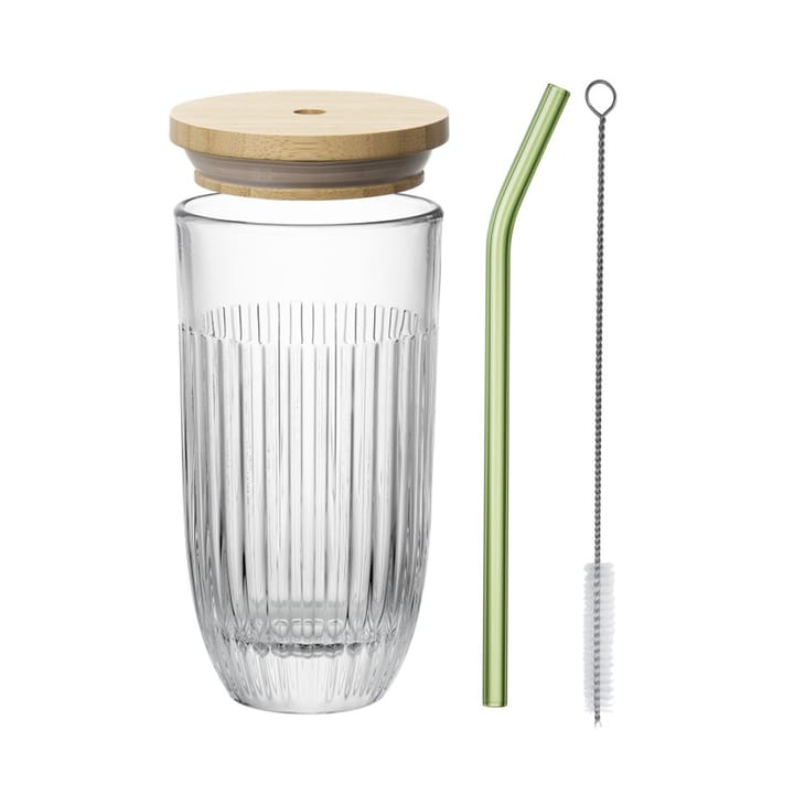 Copos de smoothie Ouessant com tampa e canudo 43 cl - Transparente - La Rochère