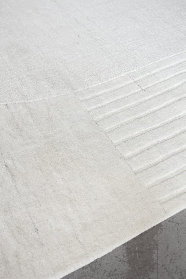 Tapete de lã Circular 180x270 cm, Bone White Layered