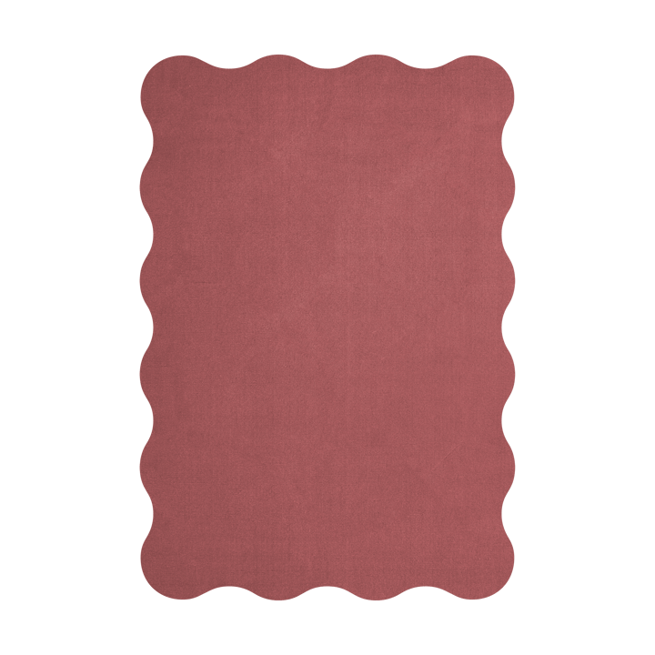 Tapete de lã Scallop 180x270 cm - Rosewood red - Layered