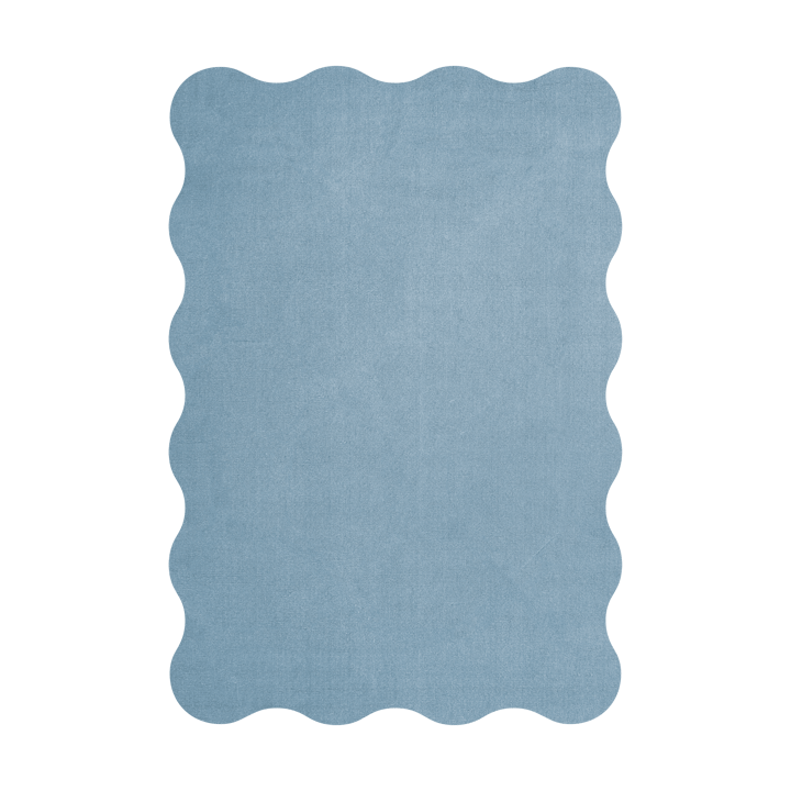 Tapete de lã Scallop 180x270 cm - Soft blue - Layered