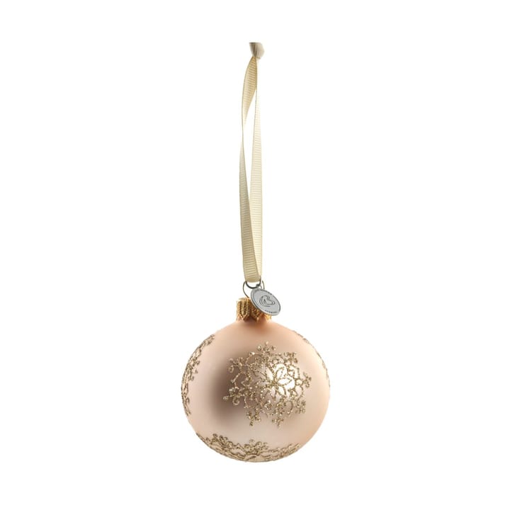 Bola de Natal Cadelia Ø6 cm - Rosa, floco de neve - Lene Bjerre