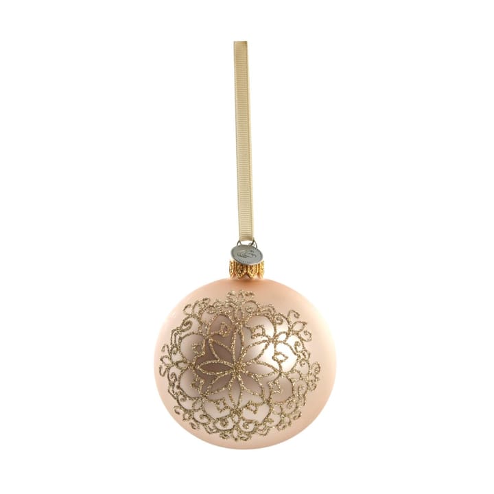 Bola de Natal Cadelia Ø8 cm - Rosa, floco de neve - Lene Bjerre