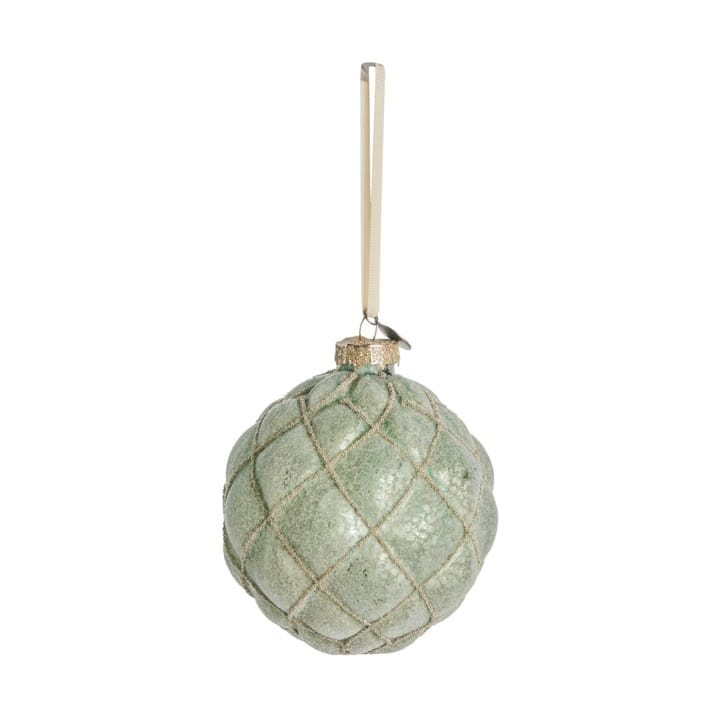 Bola de Natal Norille Ø11 cm - Dusty green, treliça - Lene Bjerre