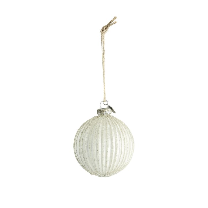 Bola de natal Norille Ø8 cm - Branco-prateado antigo - Lene Bjerre