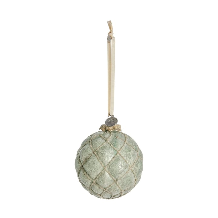 Bola de Natal Norille Ø9 cm - Dusty green, treliça - Lene Bjerre