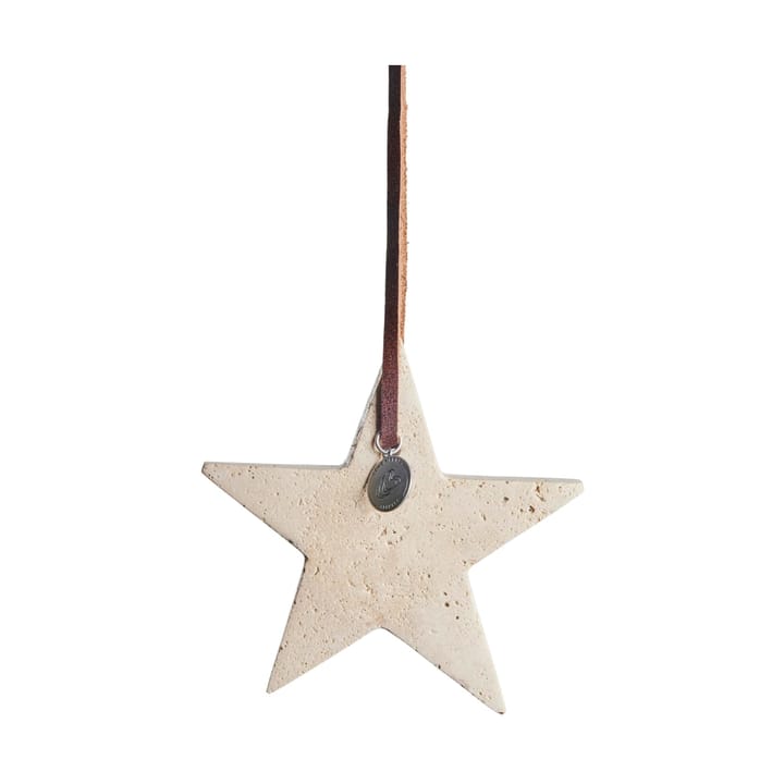 Enfeite de Natal Elina estrela 10 cm - Linen - Lene Bjerre