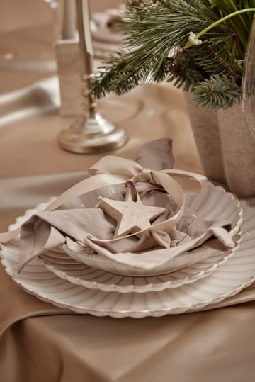 Enfeite de Natal Elina estrela 6,5 cm - Linen - Lene Bjerre