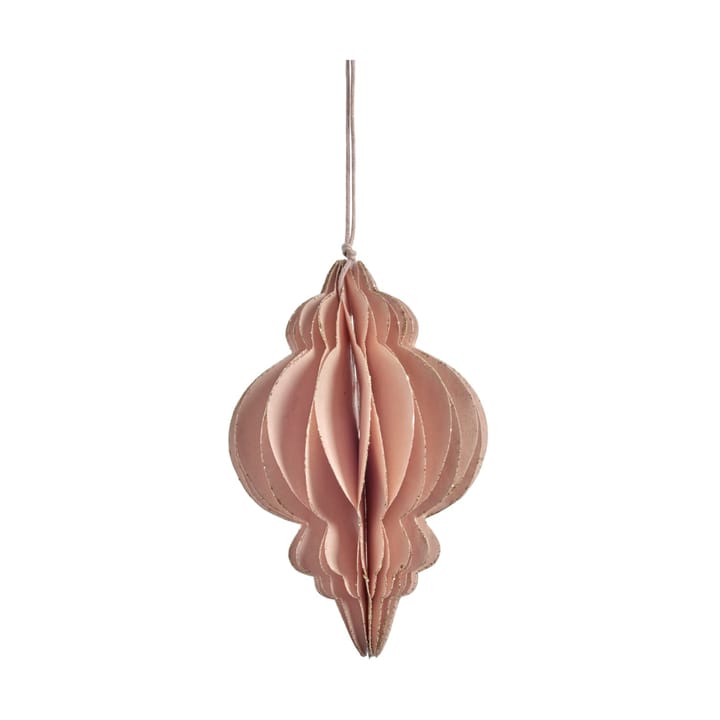 Enfeite de Natal Pappia 12 cm - Rosa, alongado - Lene Bjerre