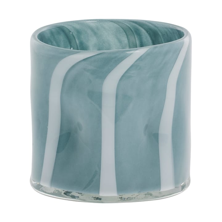 Marelle vaso Ø10 cm - Azul claro-branco - Lene Bjerre