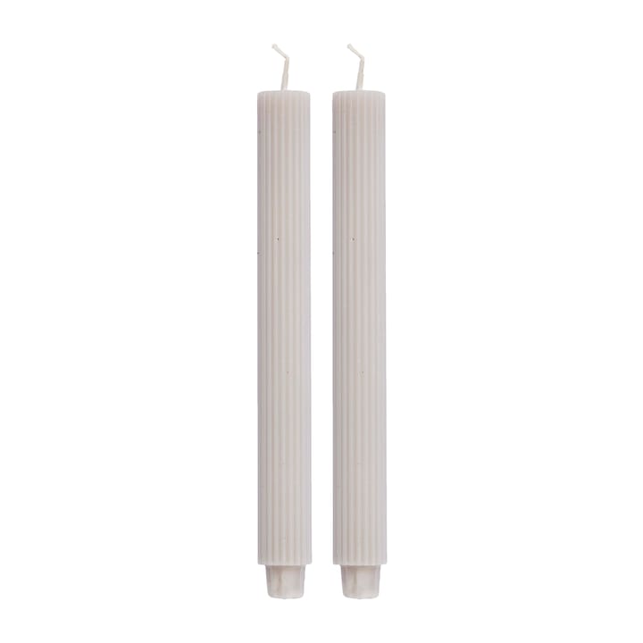 Velas Ribbat 25 cm 2-un - linen - Lene Bjerre