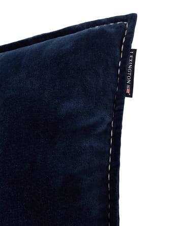 Almofada 1993 Logo Organic Cotton Velvet 40x60 cm - Denim blue - Lexington