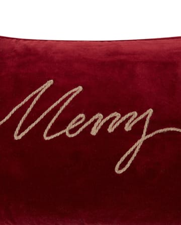 Almofada algodão e veludo Algodão Merry 30x50 cm - Vermelho - Lexington