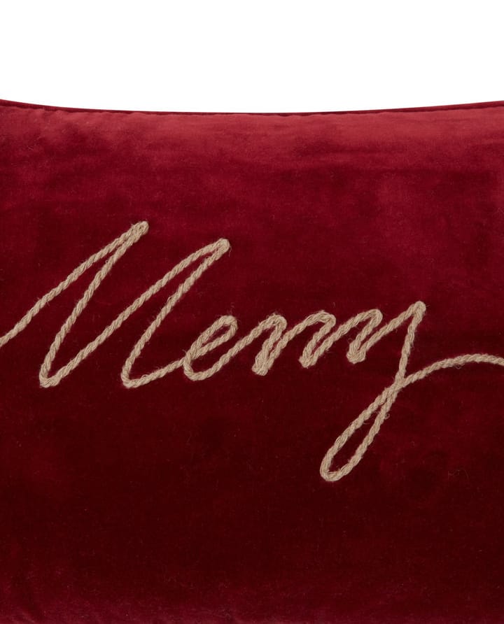 Almofada algodão e veludo Algodão Merry 30x50 cm - Vermelho - Lexington