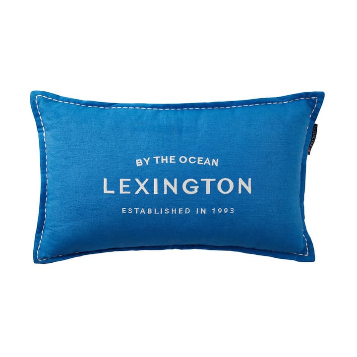 Almofada Logo Embroidered Linen/Cotton 30x50 cm - Blue - Lexington