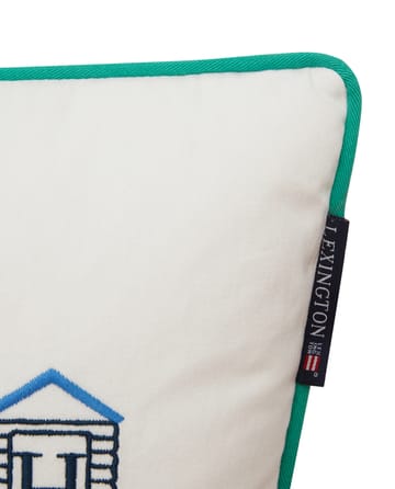 Beach Club almofada bordada 30x40 cm - Azul-branco-verde - Lexington