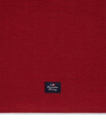 Caminho de mesa Side Striped Org Algodão Rib 50x250 cm - vermelho-bege - Lexington