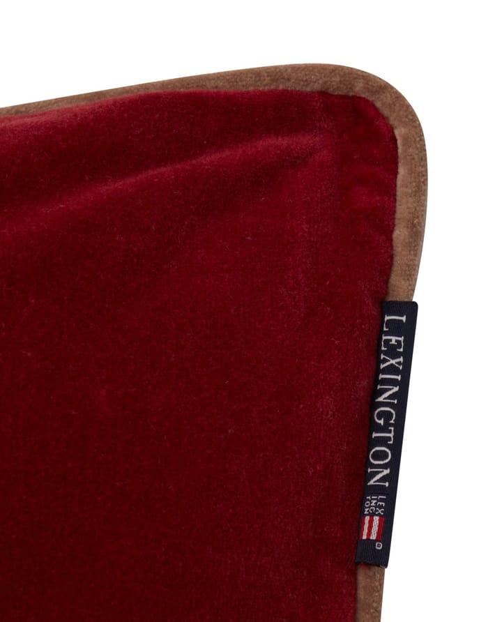 Capa de almofada algodão e veludo Merry Little Org 50x50 cm  - vermelho-bege - Lexington