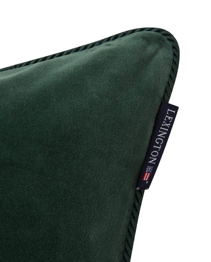 Capa de almofada algodão e veludo Organic 50x50 cm  - Verde - Lexington
