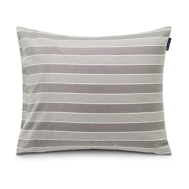 Capa de almofada de liocel e algodão Striped 50x60 cm - Cinza-branco - Lexington