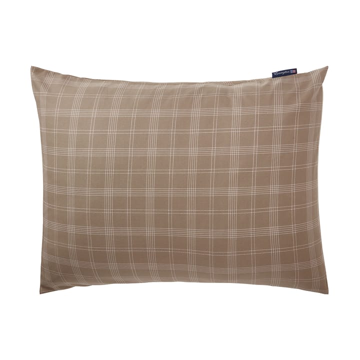 Capa de almofada em Oxford xadrez Pinpoint 50x60 cm, Brown Lexington