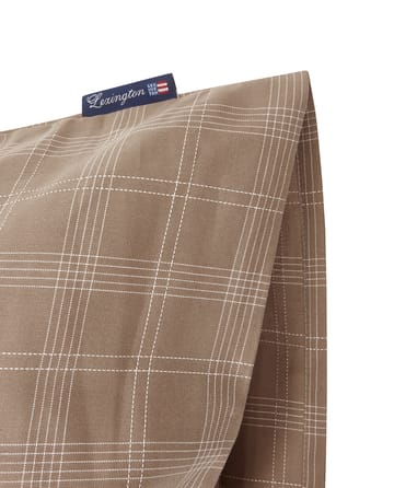 Capa de almofada em Oxford xadrez Pinpoint 50x60 cm - Brown - Lexington